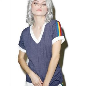 CAMP Tee with Rainbow Detail